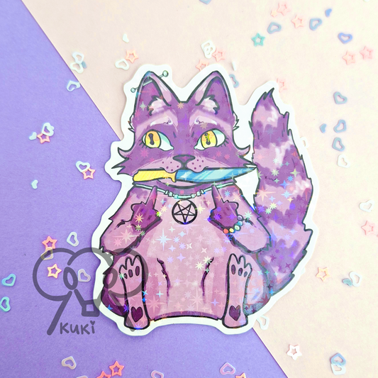 Matching Racoon And Opossum | Holo Sticker