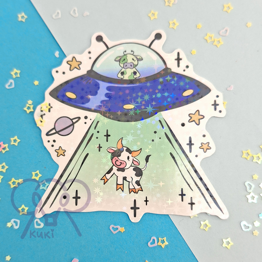 Space Cows | Holo Sticker