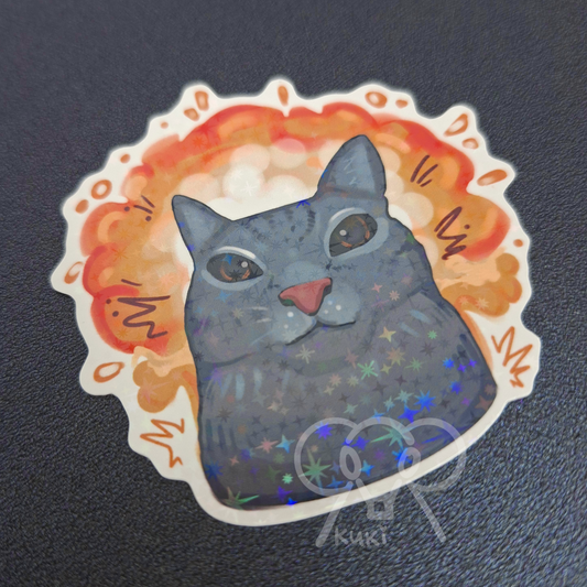 Explosion Cat | Holo Sticker