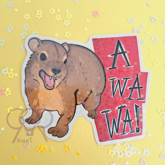 Awawa Hyrax | Holo Sticker
