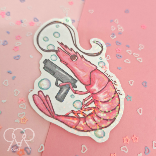 shrimp | Holo Sticker