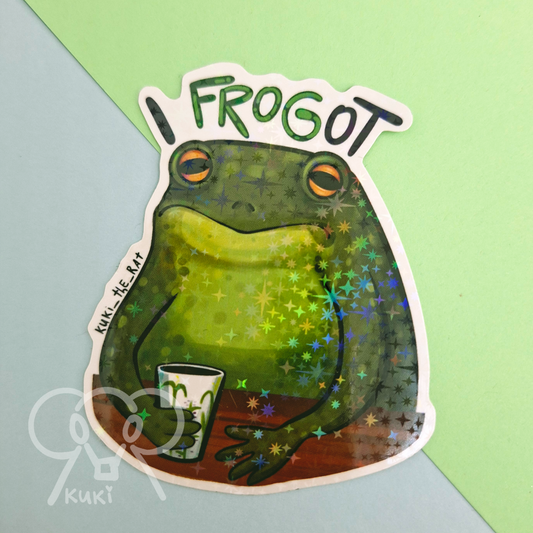 I Frogot  Holo Sticker