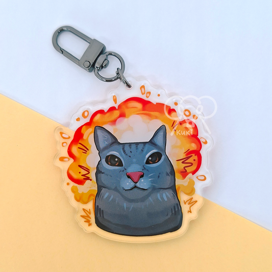Explosion Cat | Acrylic Keychain
