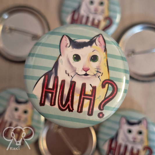 Huh Cat | Button Pin