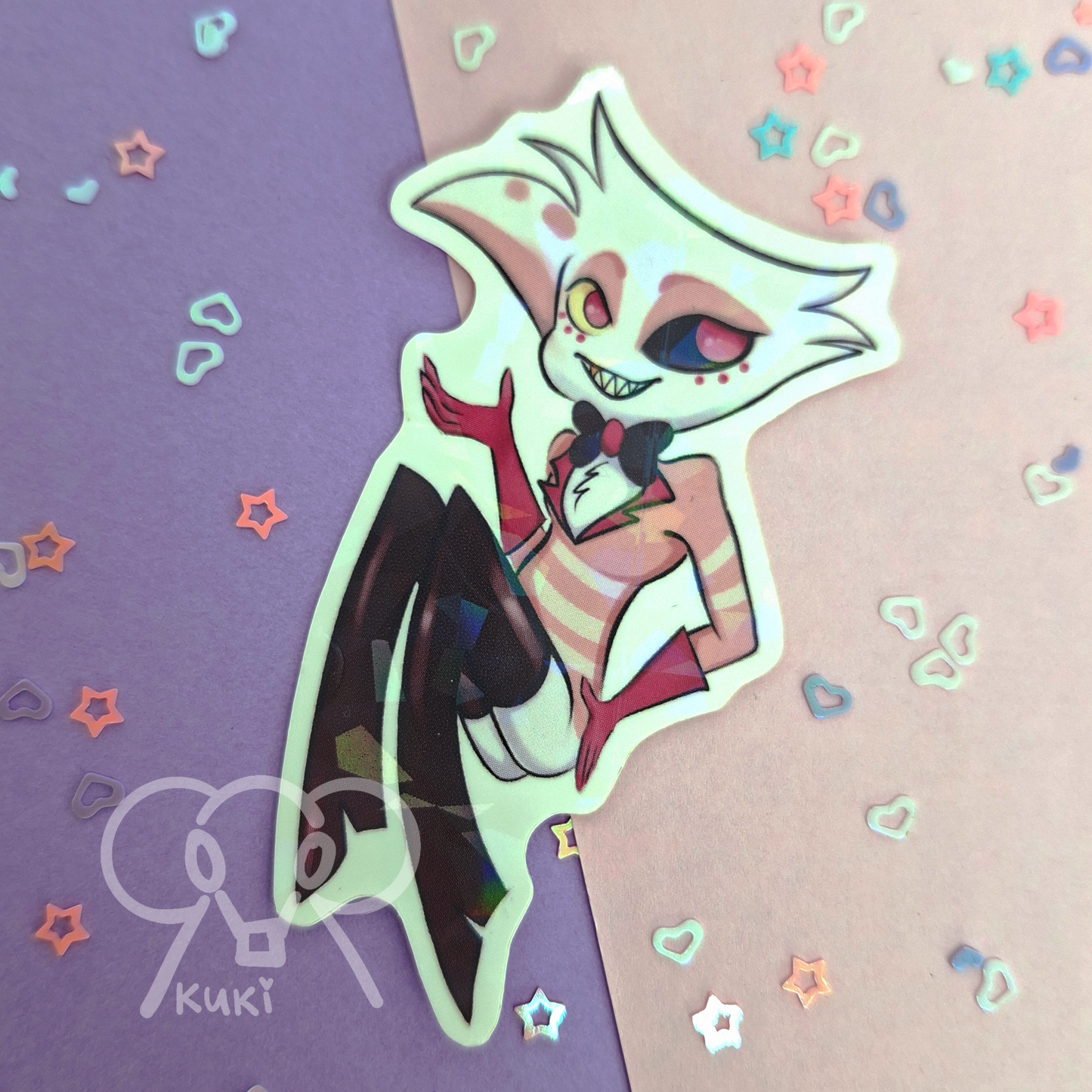 Angel Dust Hazbin Hotel | Holo Sticker